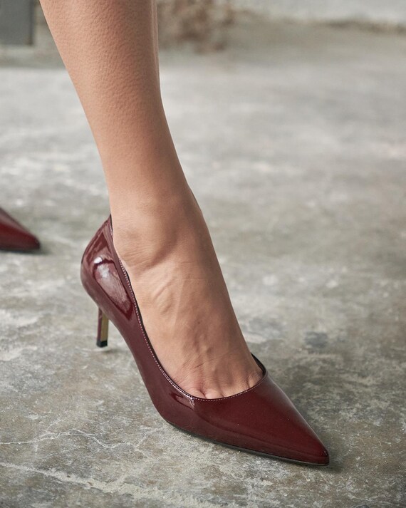 Zapatos De Tacón De Aguja Clásicos Con Punta Puntiaguda Para Mujer, 3.5 Pulgadas, Tacones Altos De Aguja Para Boda, Fiesta, Talla Grande, Negro