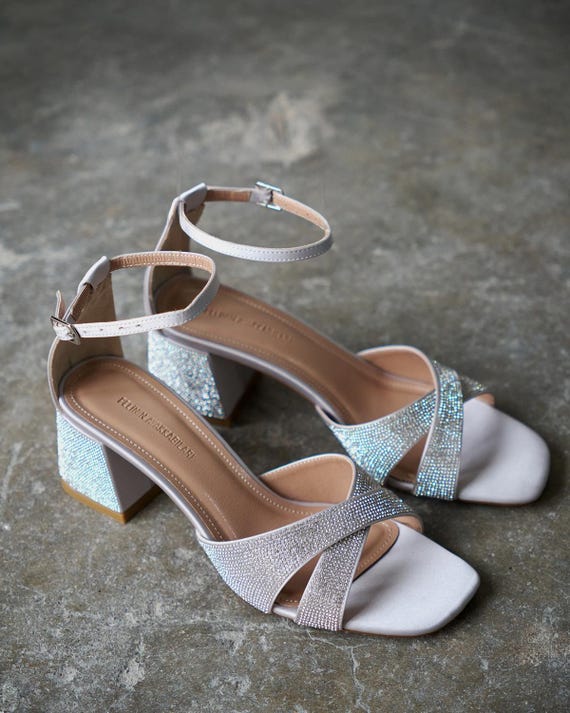 Block Heels Grey Party Shoes Gray Block Heel Sandals, Ankle Strap