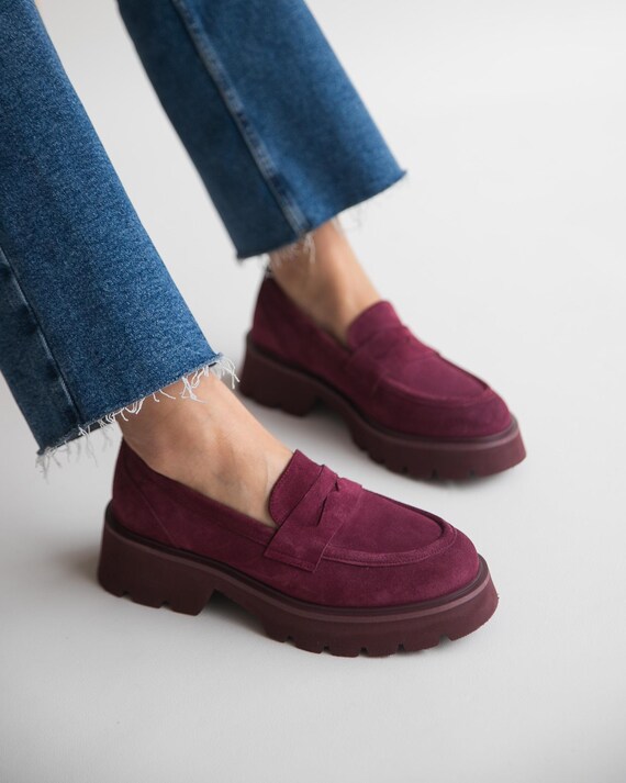 Green Suede Loafers,suede Penny Loafers,oxford Loafers
