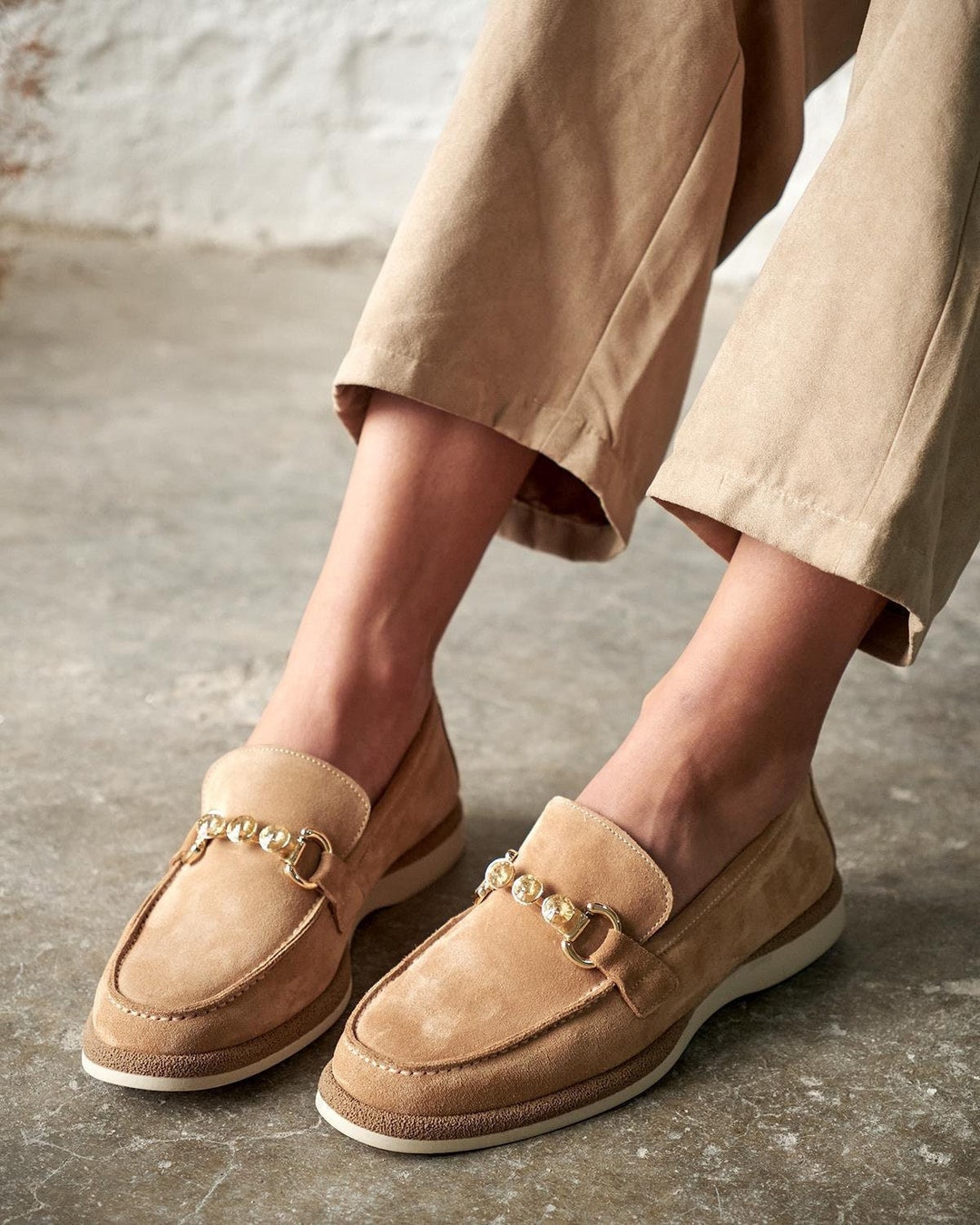 ローファー・オックスフォード STELLA MCCARTNEY Woman Loafers Brown 810448AP0350 2007 Ryder faux leather loafers in brown - Stella Mc Cartney