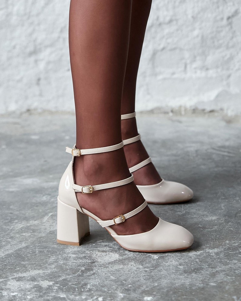 Black Mary Jane Shoes,block Heel Sandals,medium Heel,mary Jane,womens