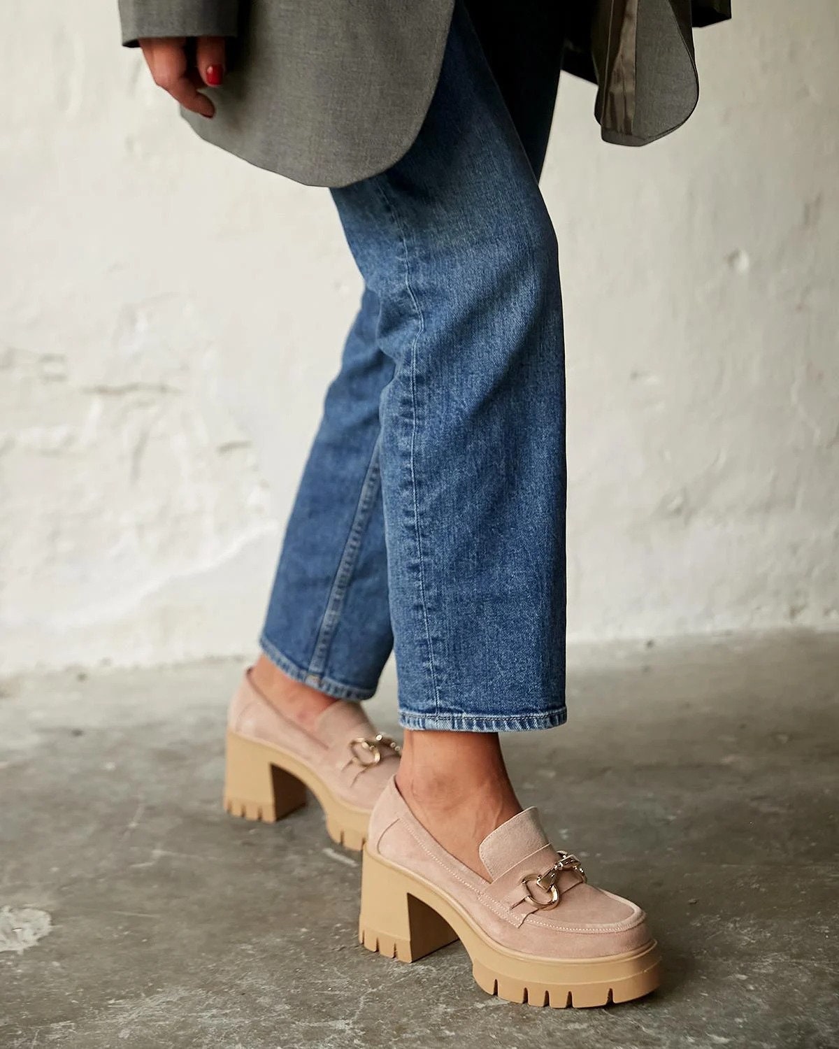 loafer platform heels