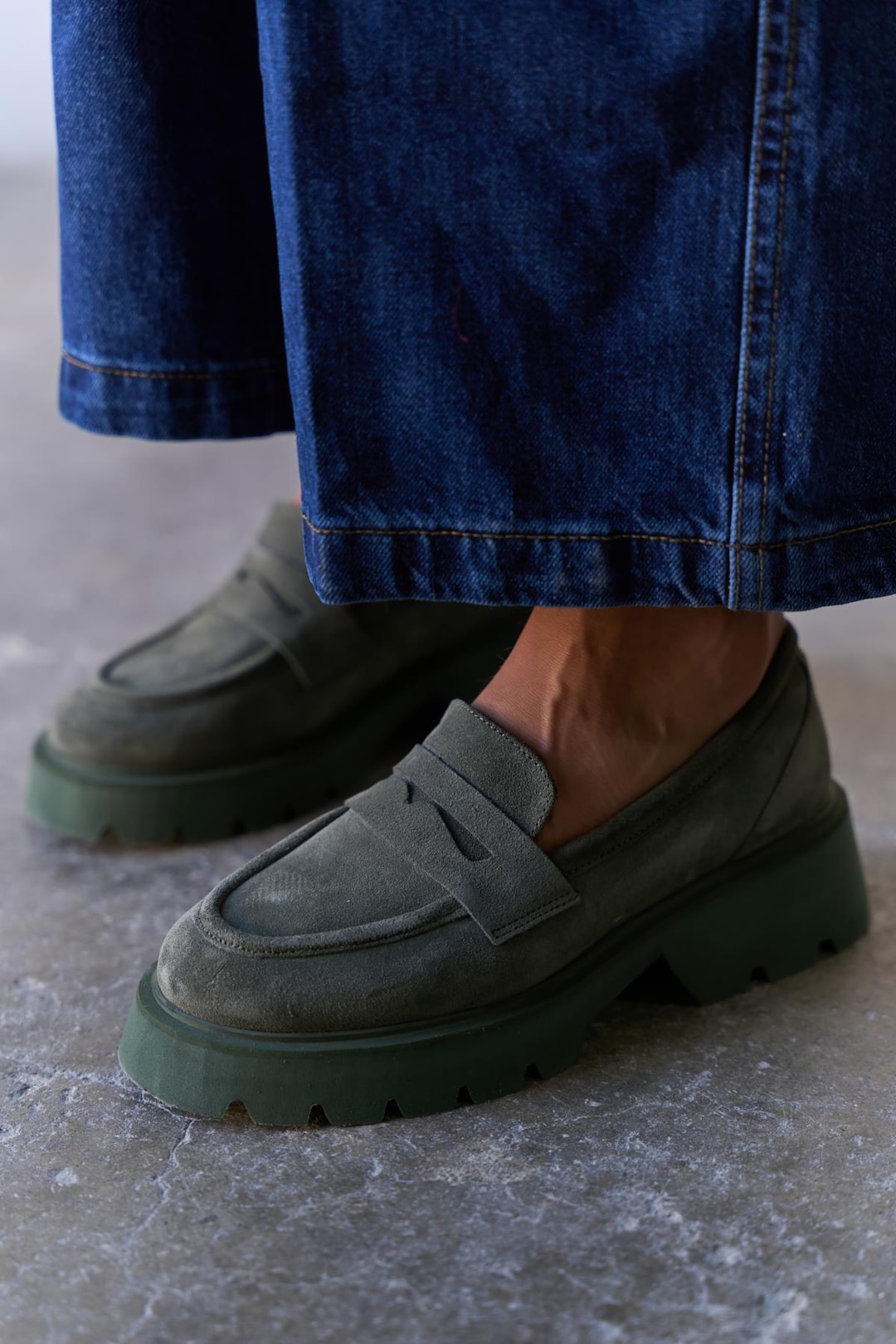 Green Suede Loafers,suede Penny Loafers,oxford Loafers