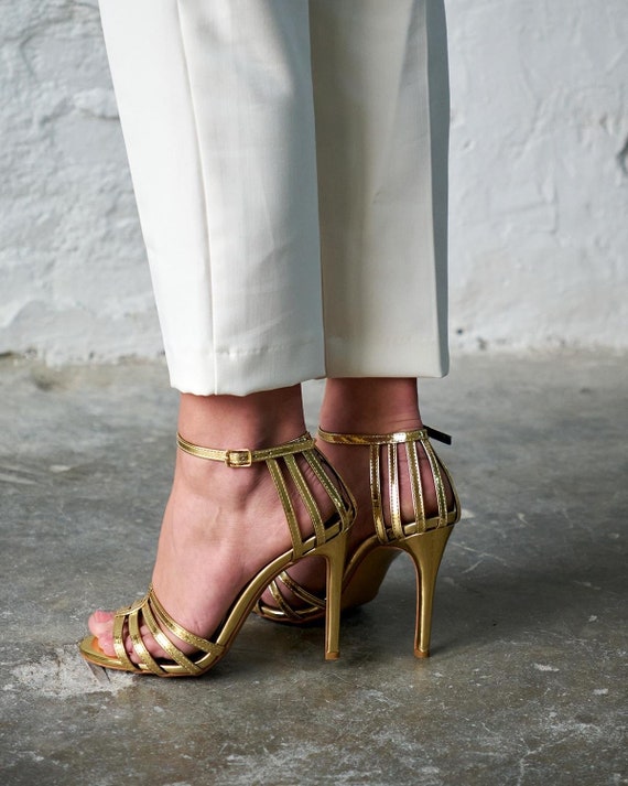 Ankle strap heels sales