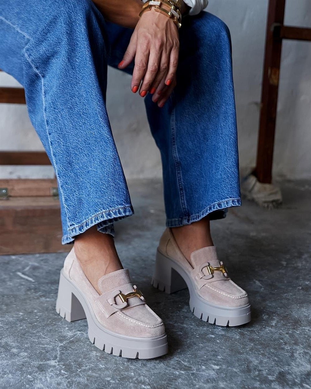 loafer heels shoes