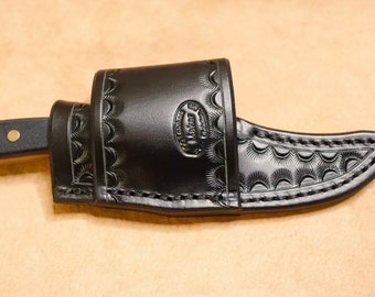Niestandardowa skórzana pochwa Crossdraw do Schrade Sharpfinger 152OT