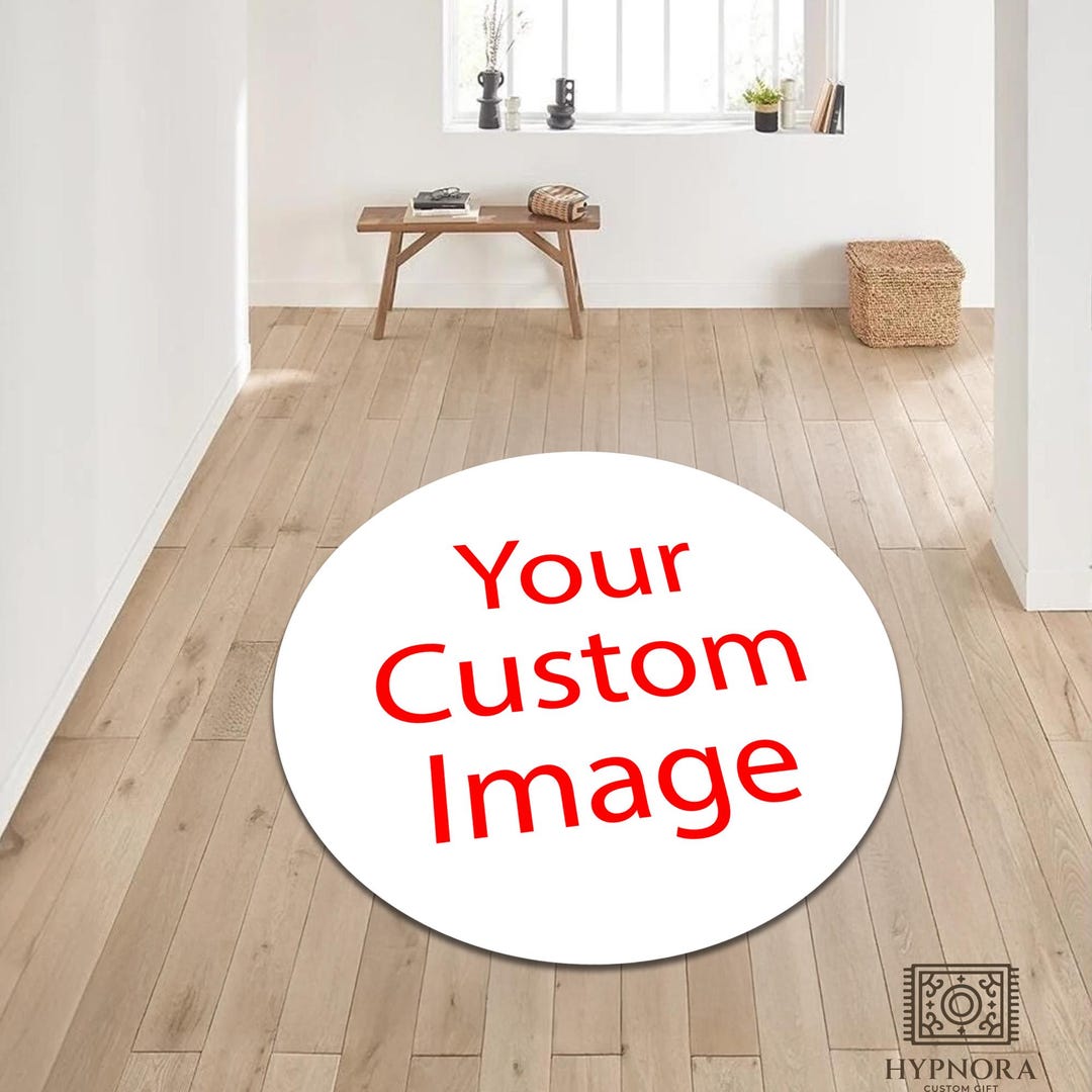 Custom Round Rug Personalized Carpet Logo Mat - Etsy