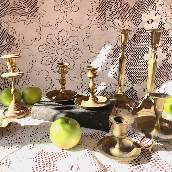 Brass Candle Holder Etsy