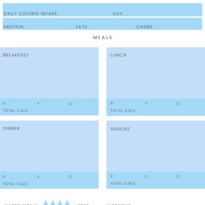 Macro Tracker Printable, Daily Macro Diary, Meal Planner, Meal Tracker, Downloadable Macro ...