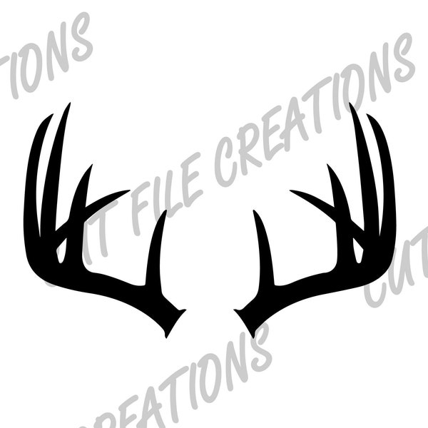 Deer Antlers SVG, Silhouette, Digital file, Instant Download, Cut files for Cricut, PNG Transparent File, Sublimation File, Mule Deer