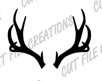 Hirschgeweih Silhouette, Jagd SVG Schnittdatei (Digitaler Download)