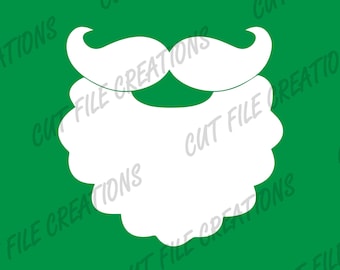 Archivo SVG de barba de Papá Noel, archivo de corte navideño (descarga digital)