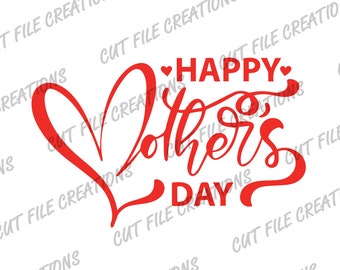 Happy Mothers Day SVG, archivo de corte para cricut y silueta, archivo de sublimación, SVG de varias capas, fondo transparente png