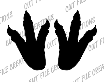 Dinosaur Tracks SVG, Footprints Cut Files (Digital file)