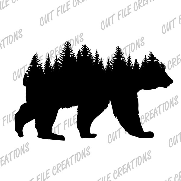 Bear SVG, Bear Silhouette SVG, Cut files for cricut, Sublimation download, Bear svg, Hunter SVG, Hunting Svg, Outdoorsman