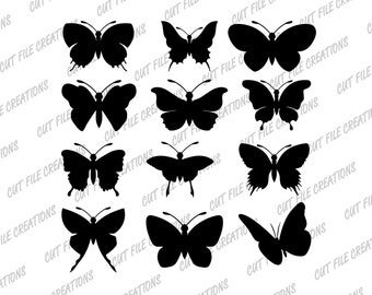 Butterfly SVG Bundle, Butterfly Silhouette, Cut files for Cricut, Glowforge, Sublimation file instant download