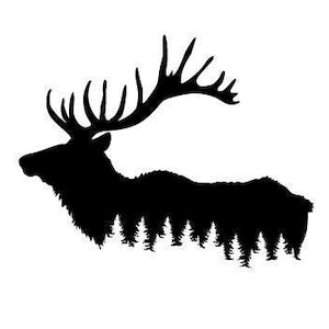 Elk SVG, Elk Silhouette SVG, Cut files for cricut, Sublimation download, Bull Elk, Antlers svg, Hunter SVG, Hunting Svg, Outdoorsman