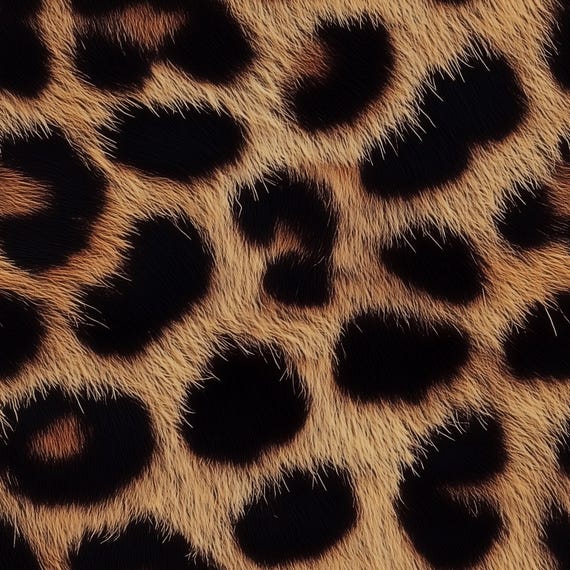 Leopard Print PNG Seamless Pattern, Full Color (Digital File)