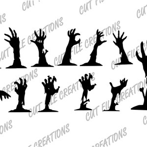 Zombie Hands SVG Bundle, Halloween SVG Bundle, Hands from the grave, Cut file for cricut, Silhouette, Sublimation file, digital download