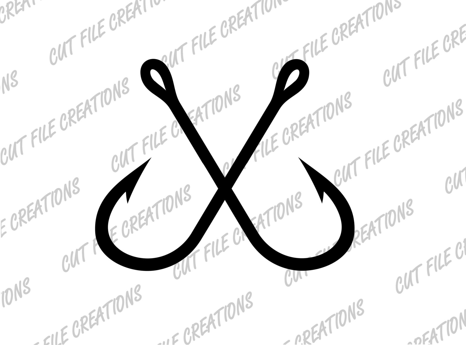 Crossed Fishing Hooks SVG Fishing Svg Fishing Hook Png Cut Etsy Canada