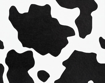 Patrón sin costuras de estampado de vaca, piel blanca y negra (PNG)