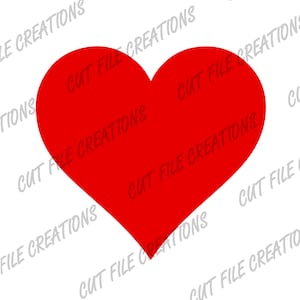 Corazón Rojo SVG, Corazón simple svg, corazón png, archivo de sublimación, archivo cortado para cricut, Silueta del corazón, amor