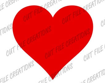 Red Heart SVG, Simple heart svg, heart png, sublimation file, cut file for cricut, Heart silhouette, love