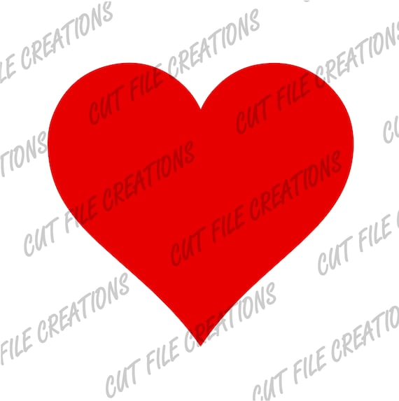 Red Heart SVG, Simple heart svg, heart png, sublimation file, cut file for cricut, Heart silhouette, love