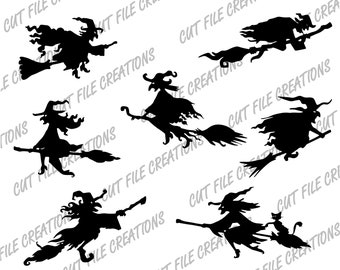 Witch SVG Bundle, Halloween Cut Files (Digital Download)