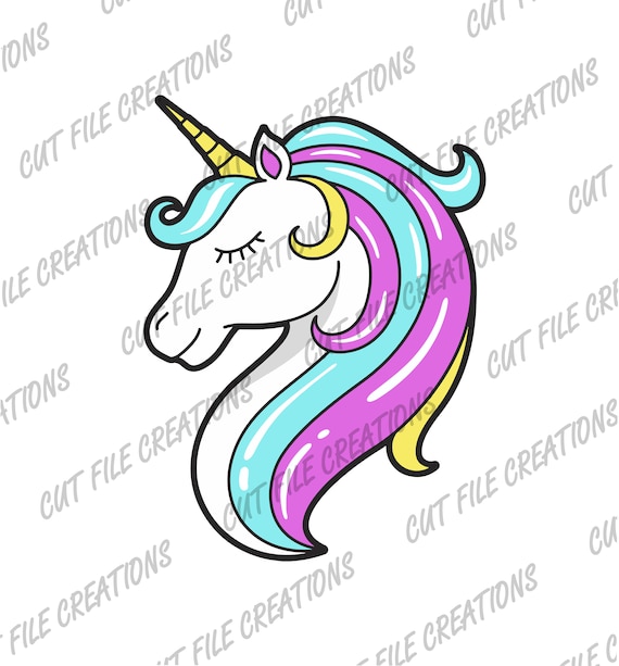 Unicorn SVG Multi Layered SVG Unicorn Head SVG Cut File for | Etsy