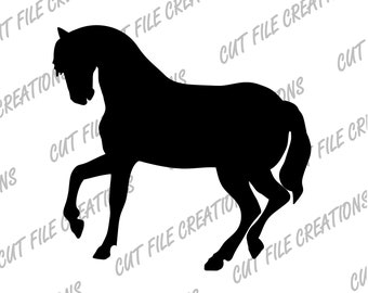 Horse Silhouette (svg, png, eps, dxf) Digital File