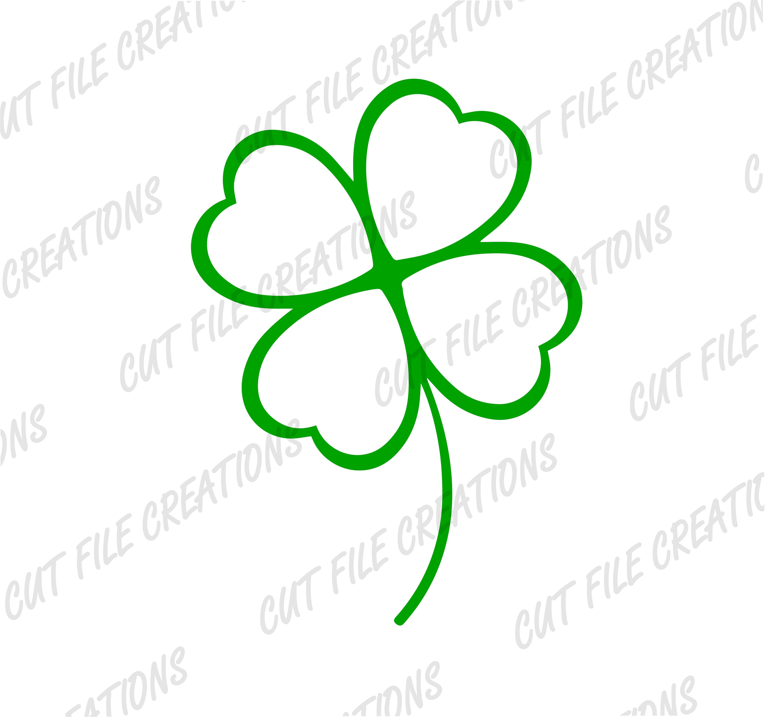 Four Leaf Clover Svg 4 Leaf Clover Png St Patricks Day Svg Etsy Australia