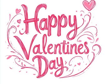Feliz Día de San Valentín (svg, png, eps, dxf, pdf) (Descarga digital)