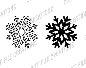 Snowflake SVG, Merry Christmas Cut Files for Cricut, Silhouette (Digital download)