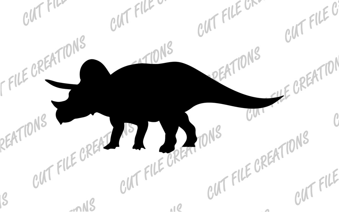 Triceratops SVG, Dinosaur SVG, Cut Files for Cricut, Silhouette