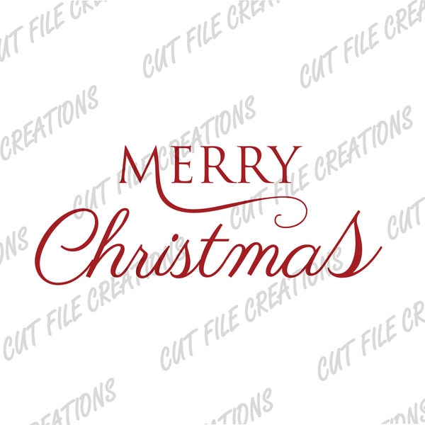 Merry Christmas Text SVG, Merry Christmas PNG, Cut files for cricut, Silhouette, Sublimation file, Digital download