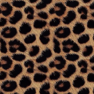 Pode incluir: Um padr&atilde;o sem costura de estampa de leopardo marrom e preto. A estampa apresenta um padr&atilde;o repetitivo de manchas pretas sobre um fundo marrom.