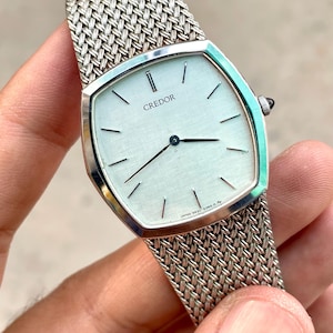 Vintage Seiko Credor Quartz, 5930-5392, Sapphire, Onyx Crown - Etsy