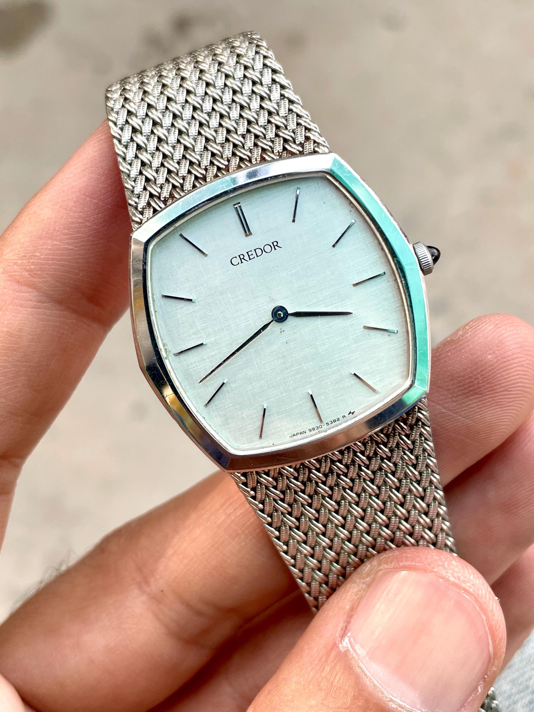 Vintage Seiko Credor Quartz, 5930-5392, Sapphire, Onyx Crown - Etsy