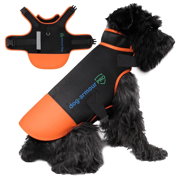 Anti Bite Dog Safety Vest – Waterproof Reflective Protective Vest for Dogs – Adjustable Outdoor Protection – Orange