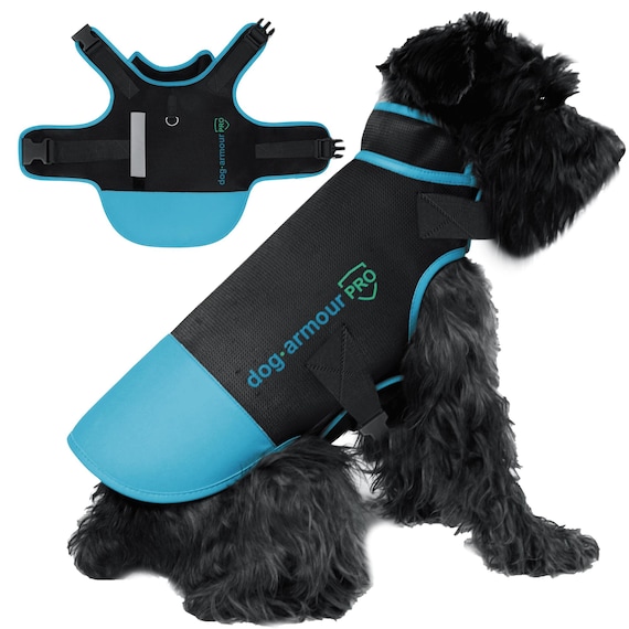 Anti Bite Dog Safety Vest – Waterproof Reflective Protective Vest for Dogs – Adjustable Outdoor Protection – Blue