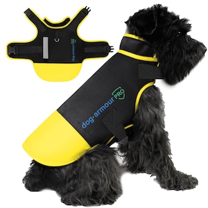 Anti Bite Dog Safety Vest – Waterproof Reflective Protective Vest for Dogs – Adjustable Outdoor Protection – Yellow