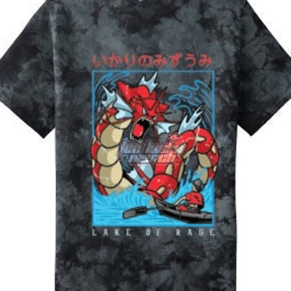 Shiny Gyarados Shirt, shiny magikarp, Acid Bleach Bleached anime Shirt, Unisex T-shirt Sweatshirt Hoodie, Shirt for Man, Fan Gift