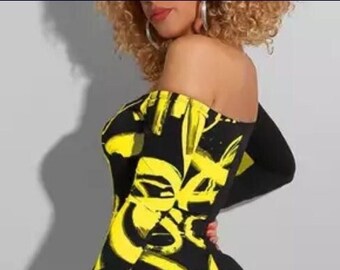 Off the shoulder cocktail dress