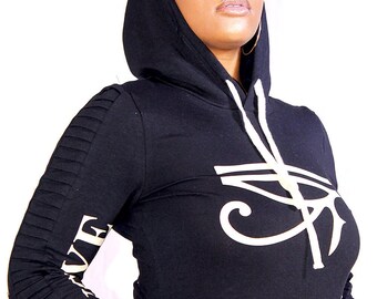 Black hoodie evolve dress