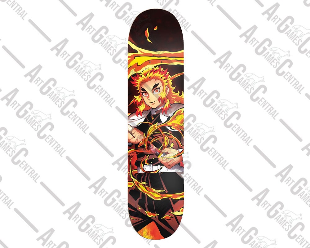 Fire Hashira Anime Skateboard - Etsy Finland Fire Hashira Anime Skateboard - Etsy Finland