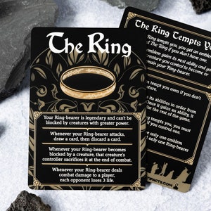 Jeton The Ring en acier inoxydable — Jetons MTG pour commandant MTG — Proxy personnalisé mtg, compteur mtg, altérations mtg