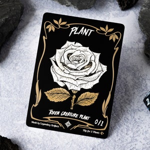 Ficha de planta de acero inoxidable: fichas MTG para MTG Commander: proxy personalizado de mtg, contador de mtg, alteradores de mtg