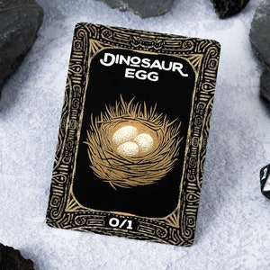 Ficha de huevo de dinosaurio de acero inoxidable: fichas MTG para MTG Commander: proxy personalizado de MTG, contador de MTG, alteradores de MTG