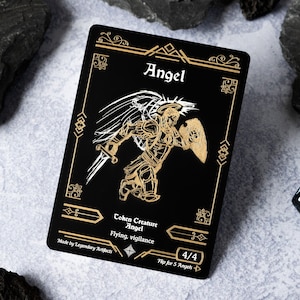Stainless Steel Angel Token — MTG Tokens for MTG Commander — mtg Custom Proxy, mtg Counter, mtg Alters